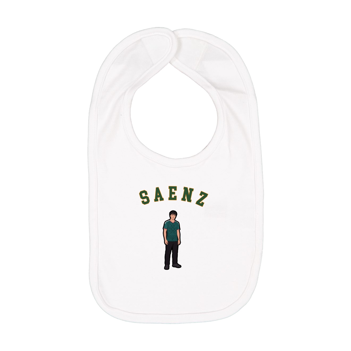 Infant Bib — Shirsey Arch in White