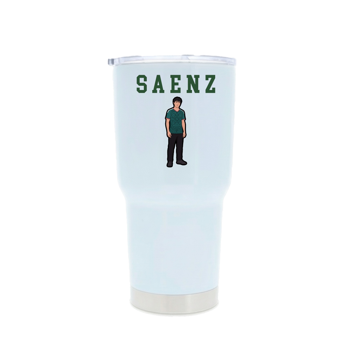 30oz Stainless Steel Tumbler — Shirsey in White