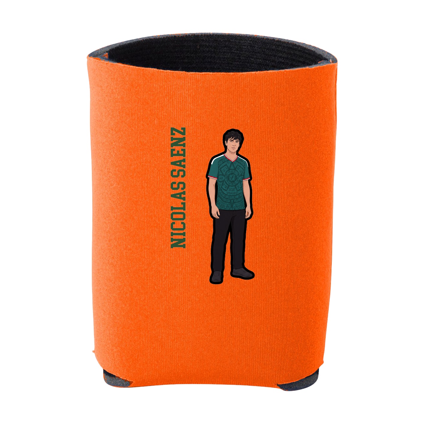 Can Holder — Name Vertical in Orange