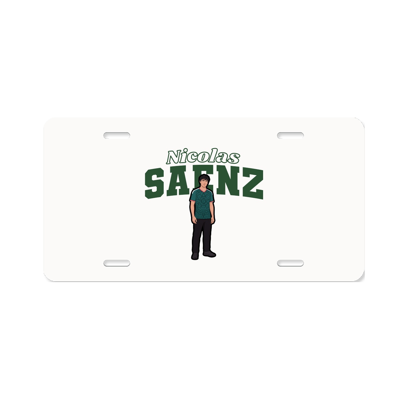 License Plate — Name Arch in Classic