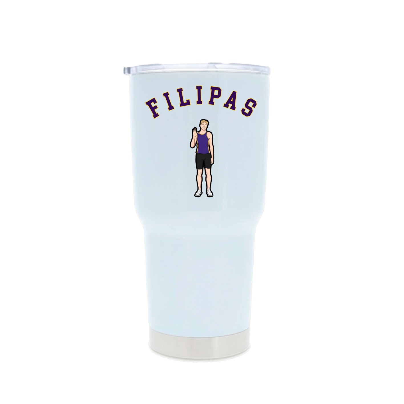 30oz Stainless Steel Tumbler — Shirsey Arch in White
