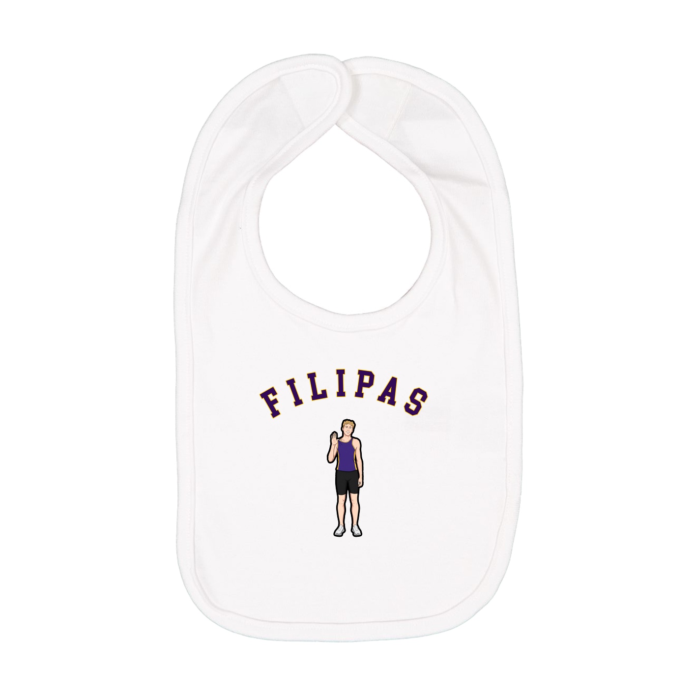 Infant Bib — Shirsey Arch in White
