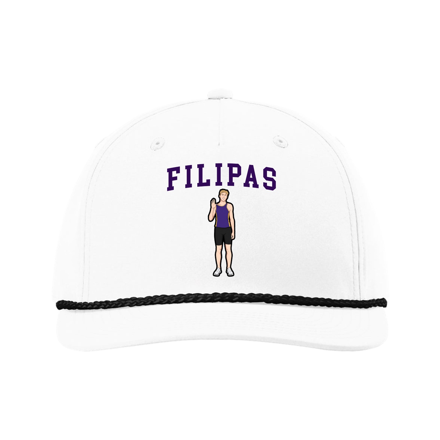Five-Panel Classic Rope Cap — Shirsey in White