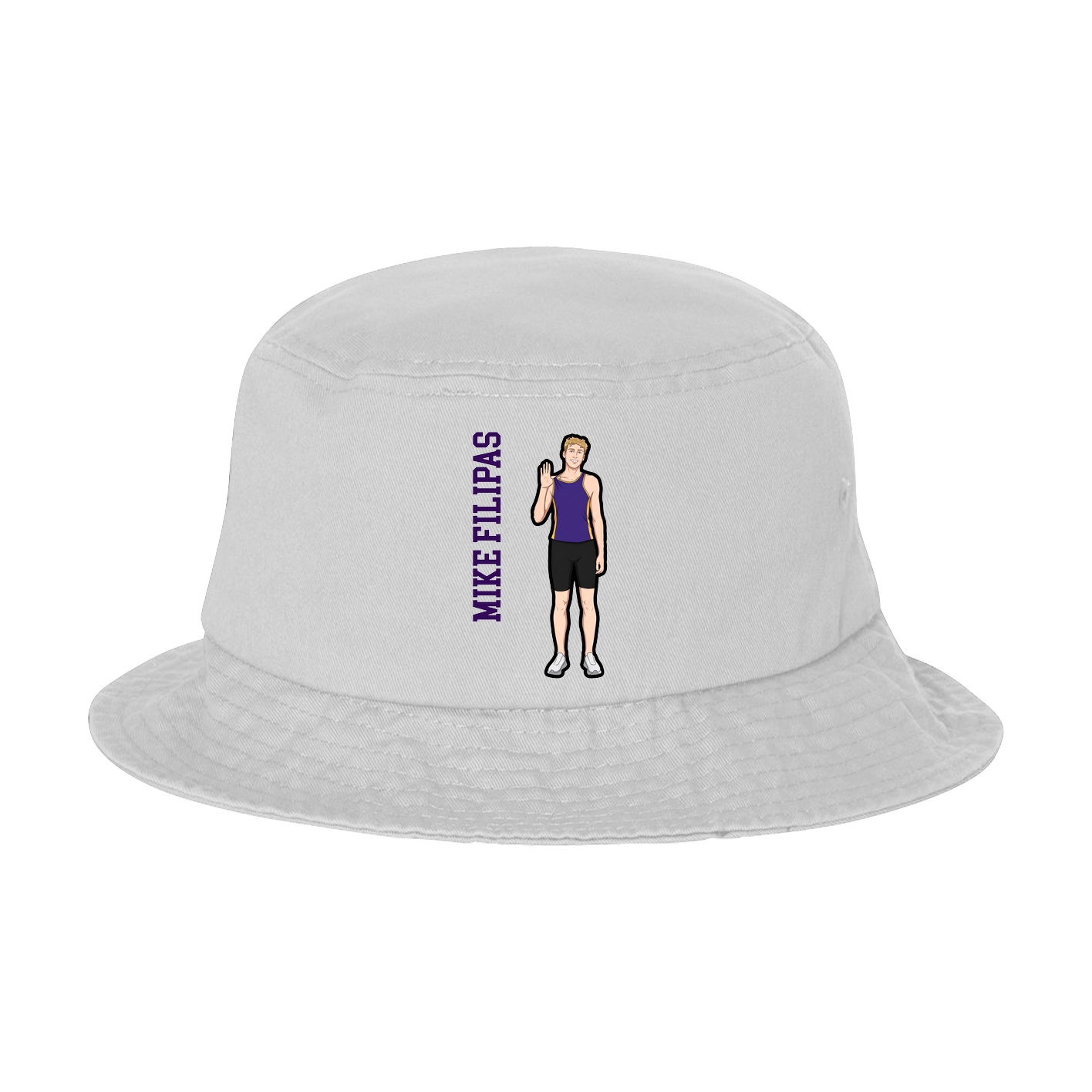 Bucket Cap — Name Vertical in White