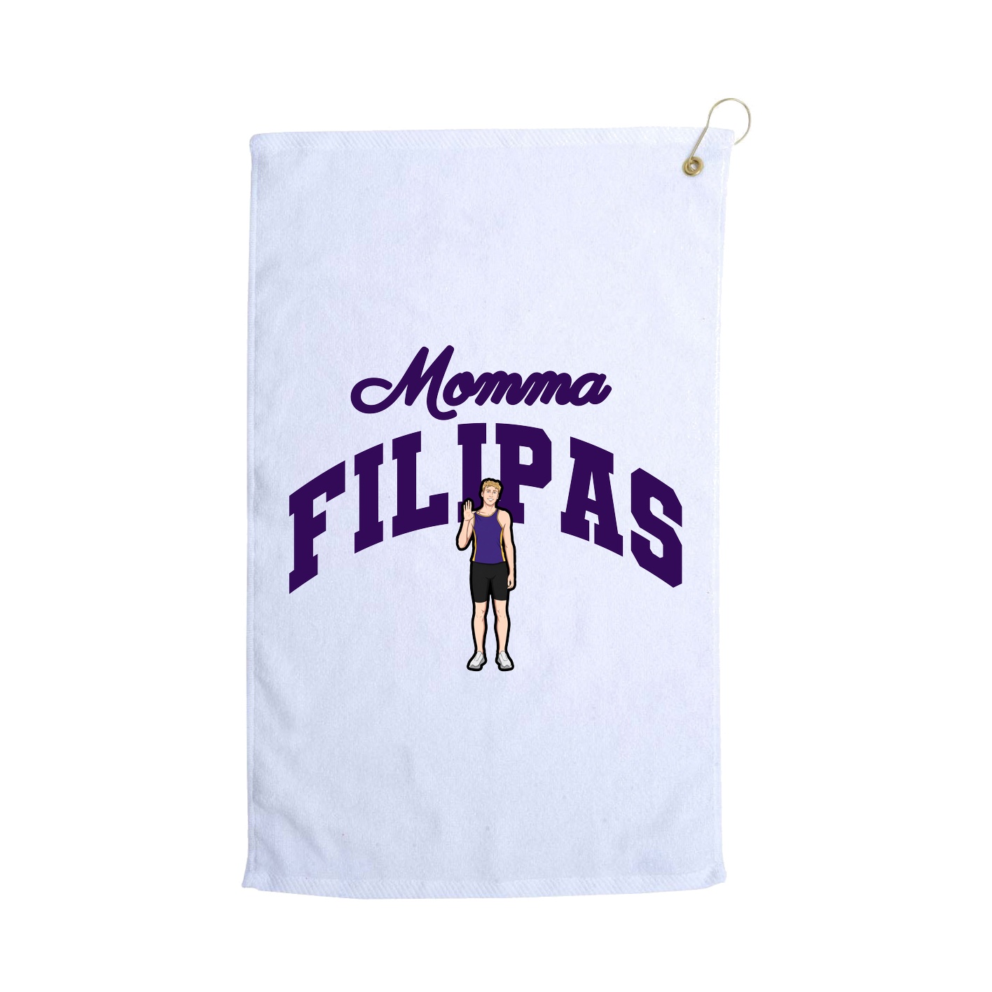 Golf Towel — Mothers Day Arch in White