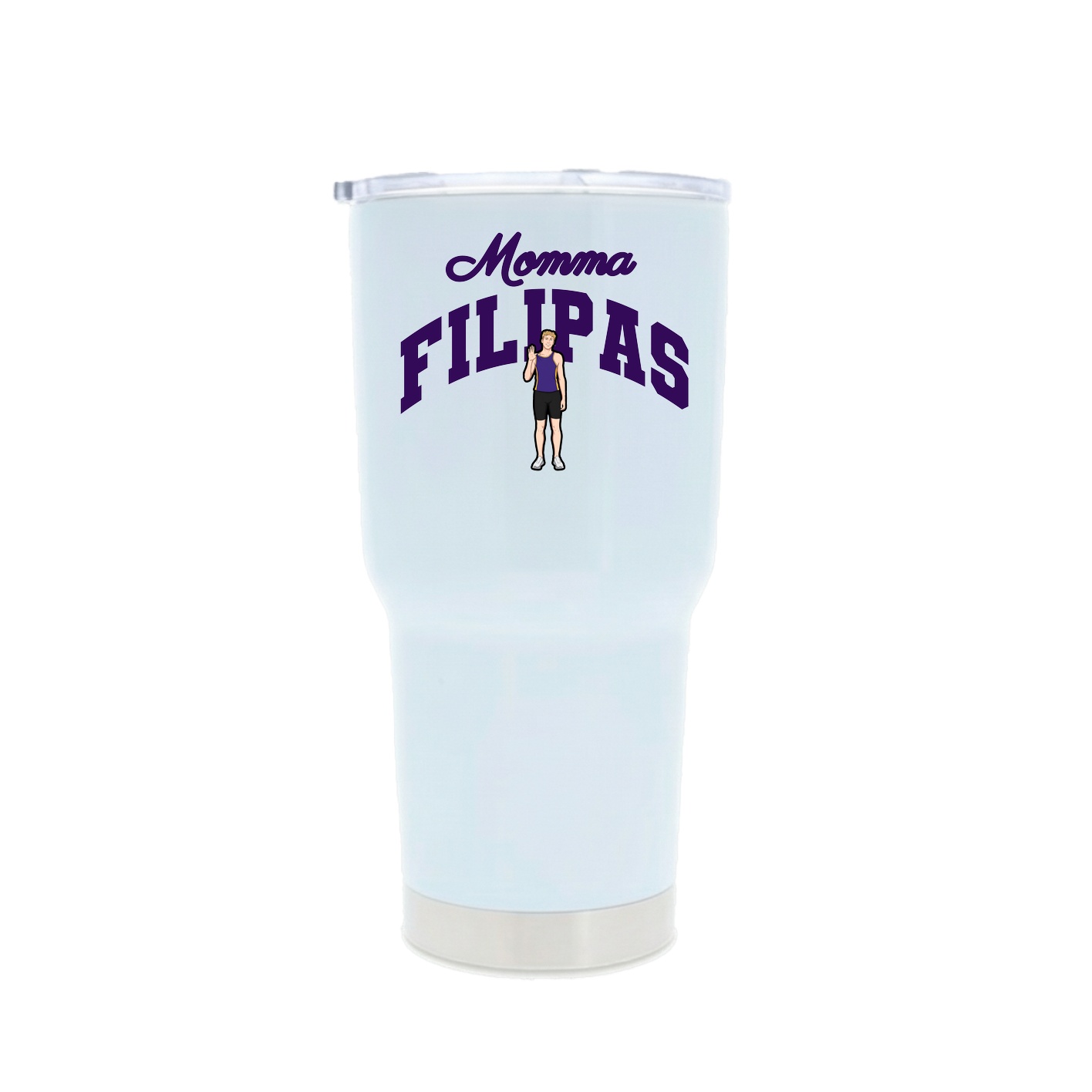 30oz Stainless Steel Tumbler — Mothers Day Arch in White