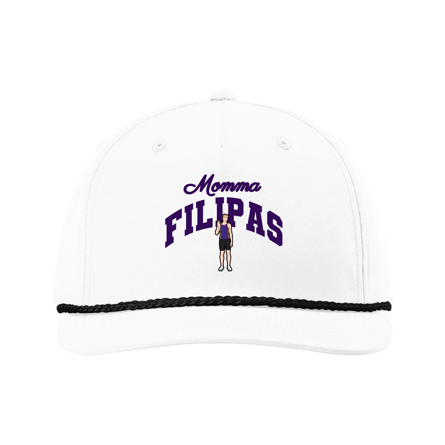 Five-Panel Classic Rope Cap — Mothers Day Arch in White