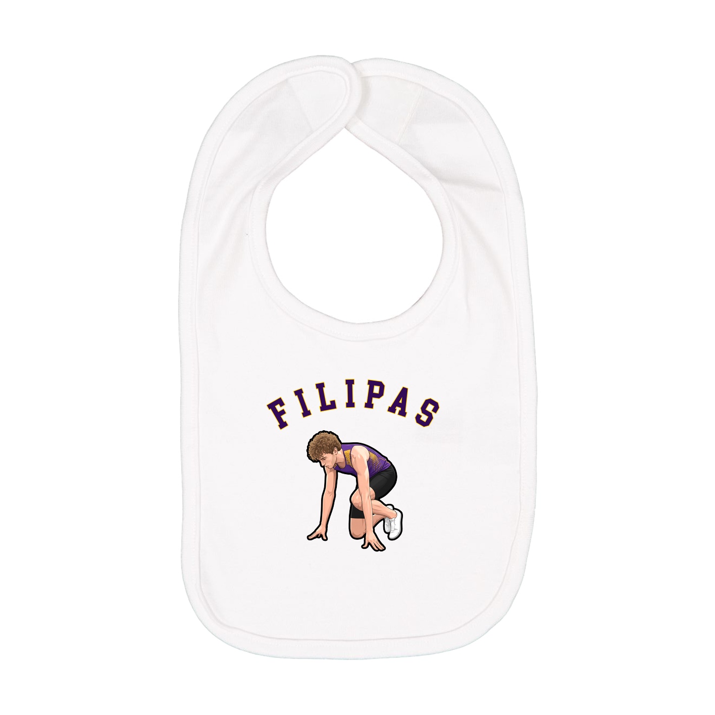 Infant Bib — Shirsey Arch in White