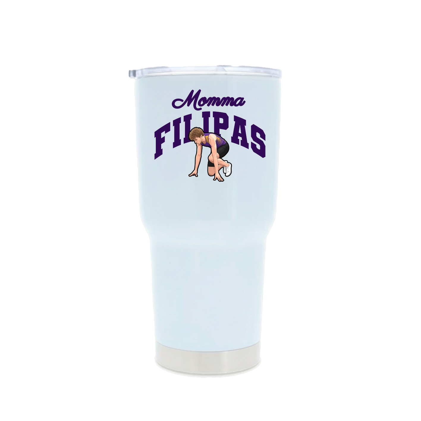 30oz Stainless Steel Tumbler — Mothers Day Arch in White