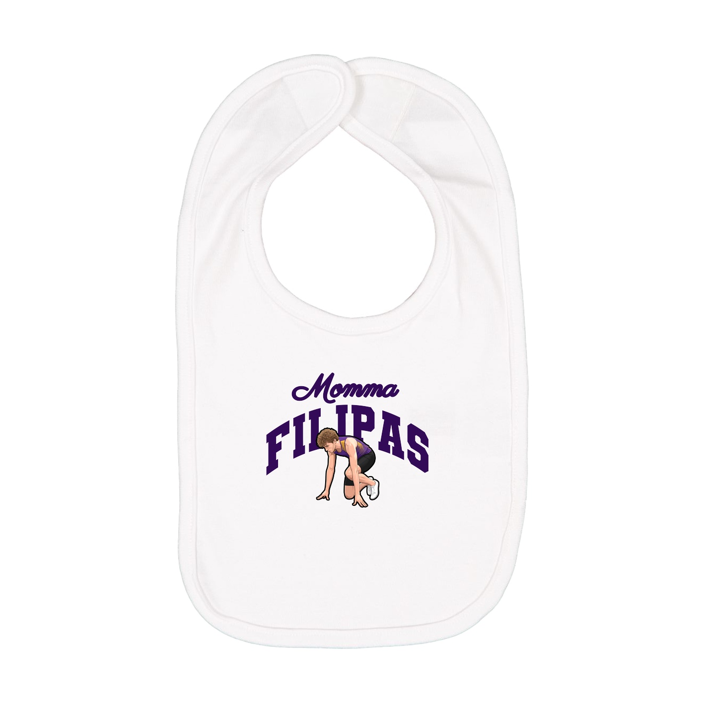 Infant Bib — Mothers Day Arch in White