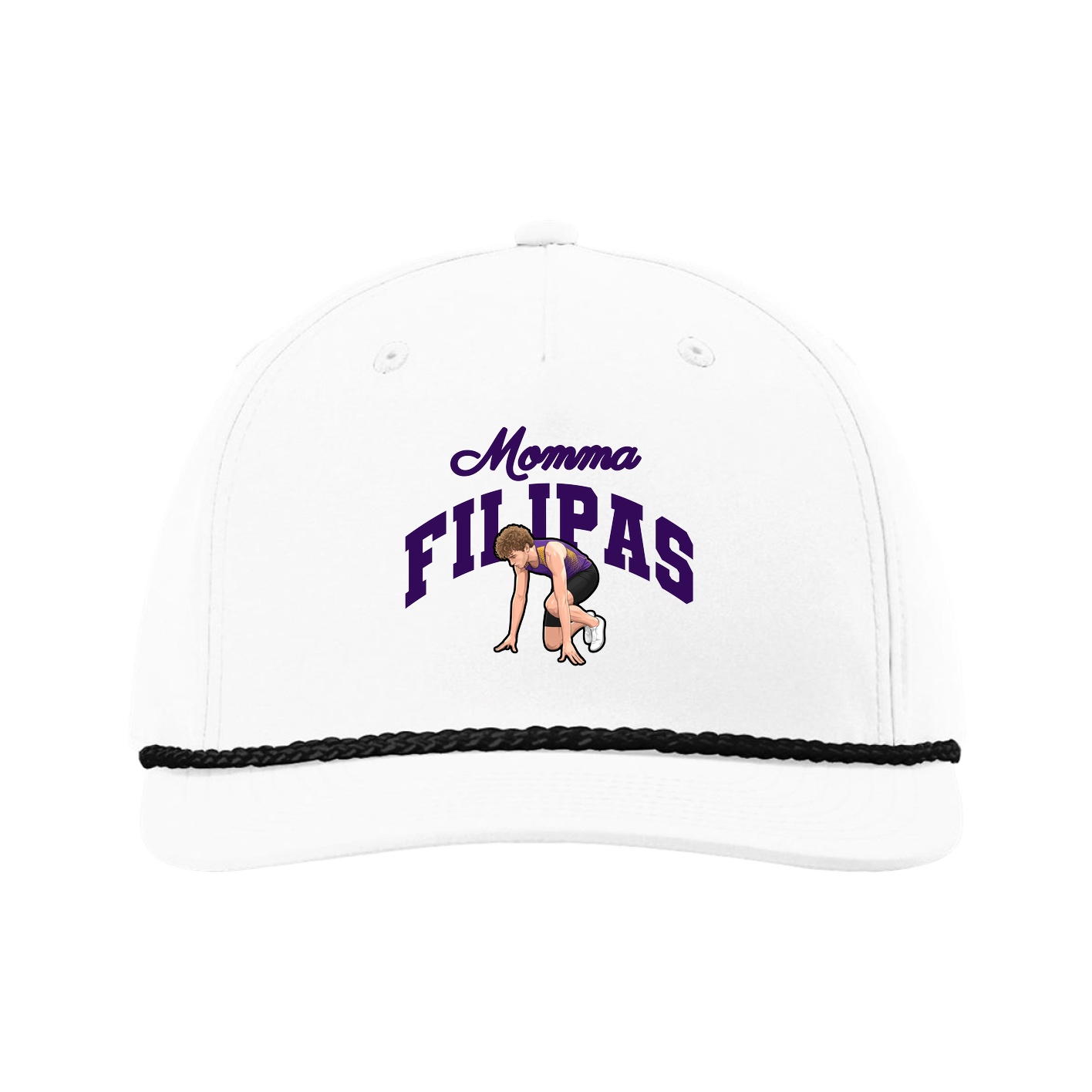 Five-Panel Classic Rope Cap — Mothers Day Arch in White