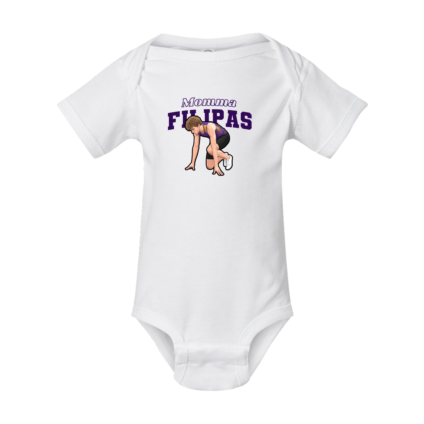 Baby Onesie — Mothers Day Block in White