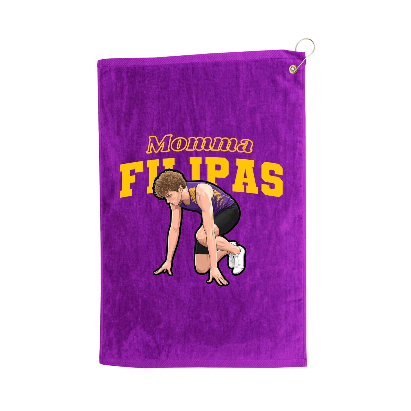 Golf Towel — Mothers Day Block in Purple