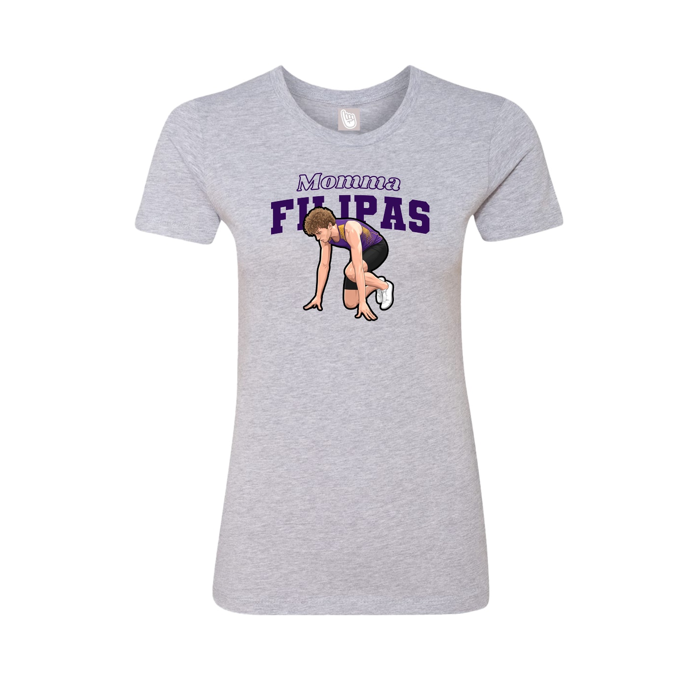 Womens Tee — Mothers Day Block in Grey