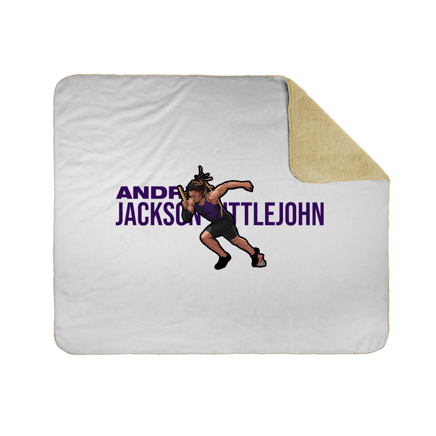Throw Blanket — Player Name in White