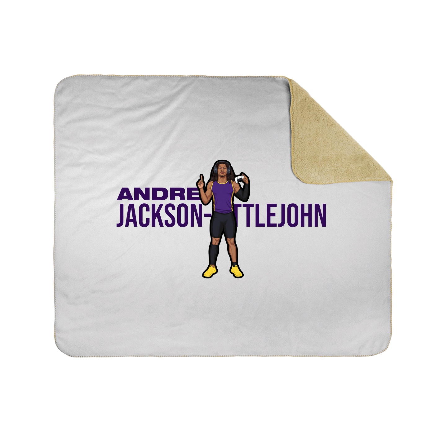 Throw Blanket — Player Name in White