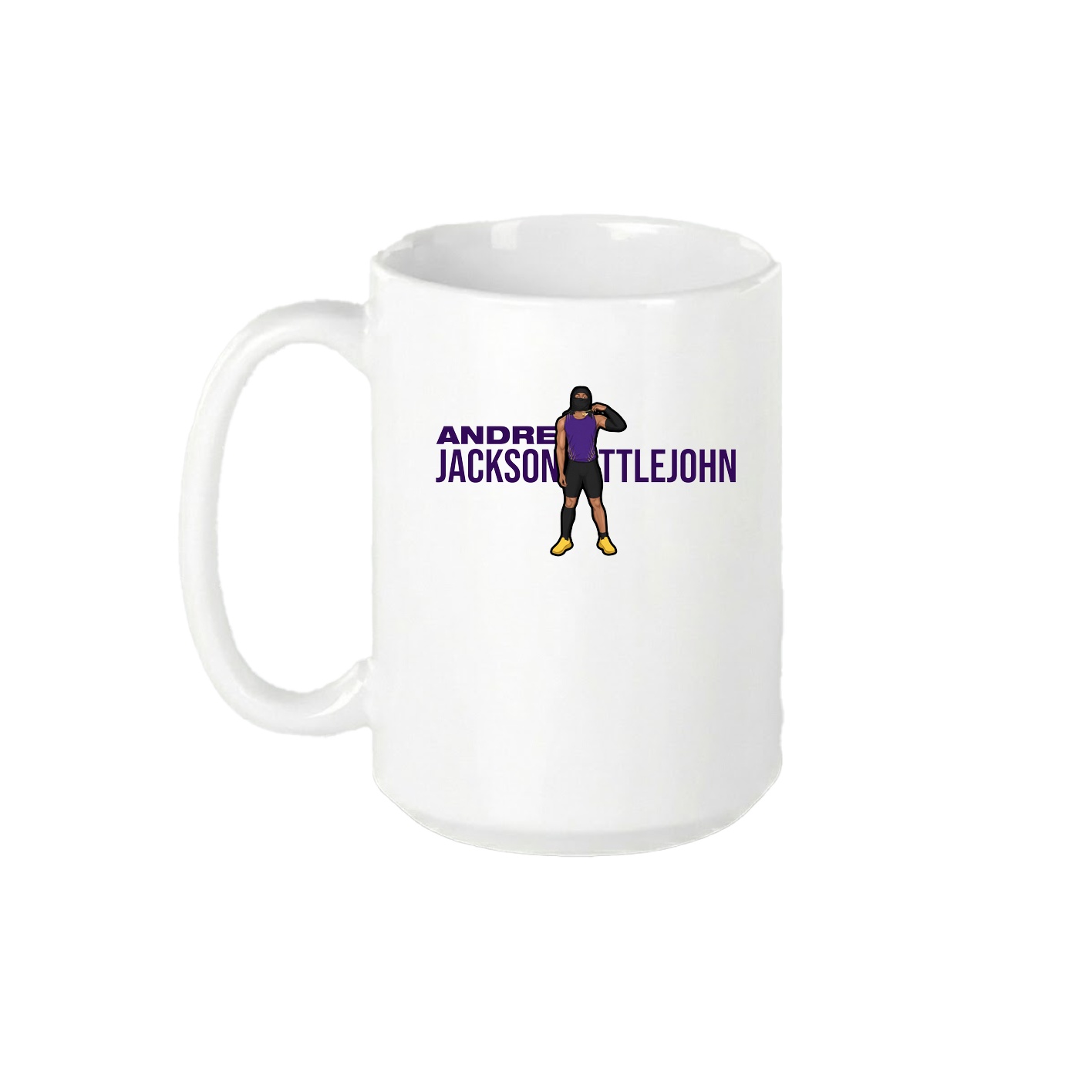 15oz Coffee Mug — Player Name in White