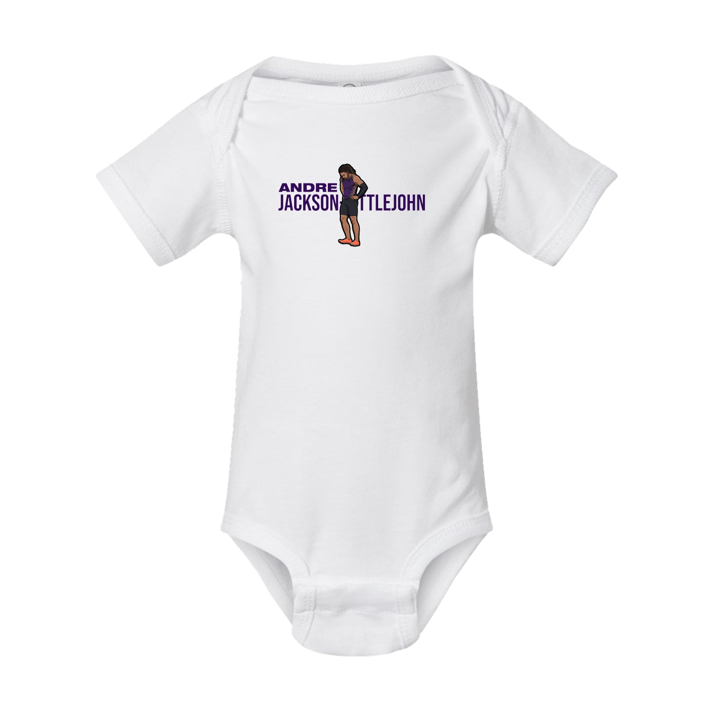 Baby Onesie — Player Name in White