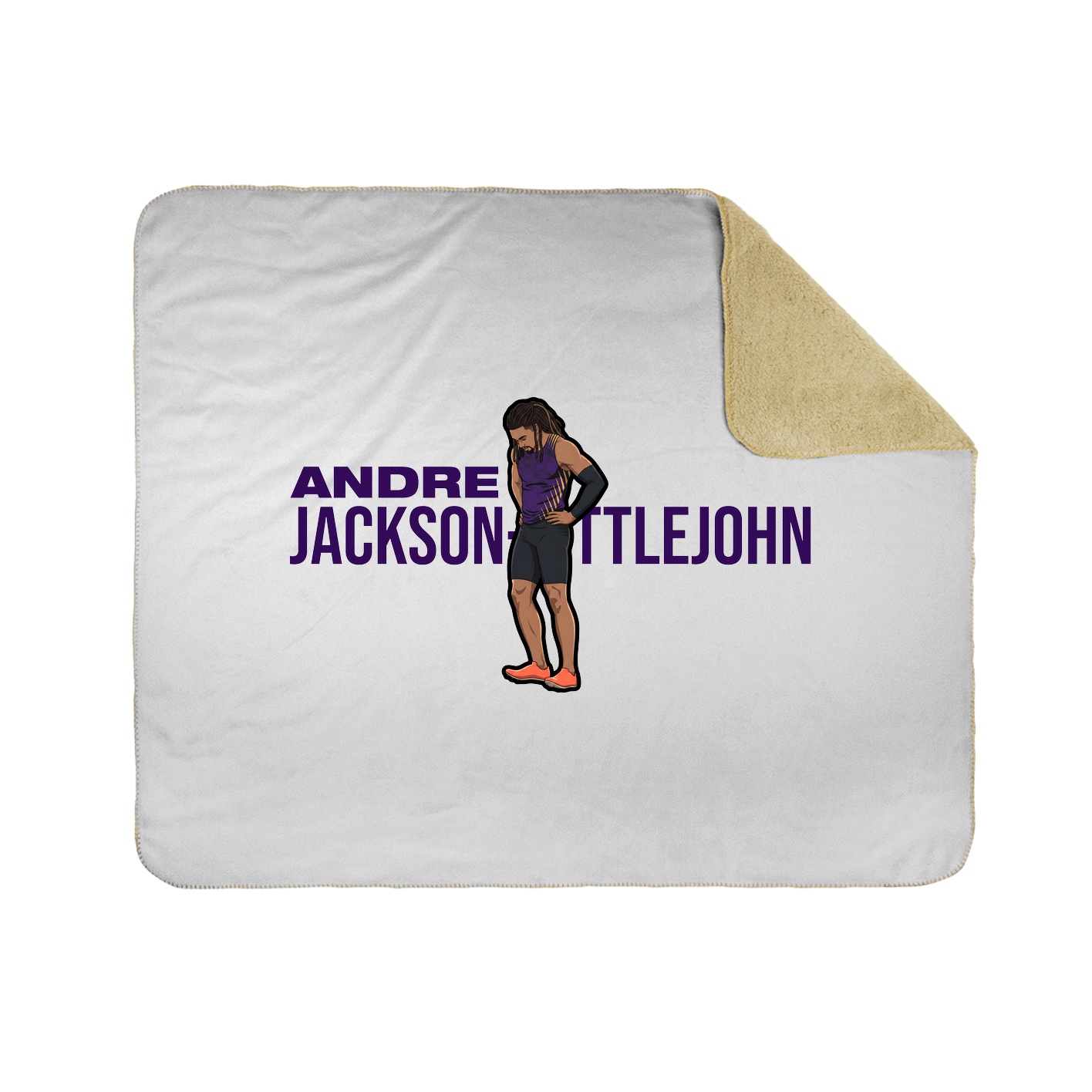 Throw Blanket — Player Name in White