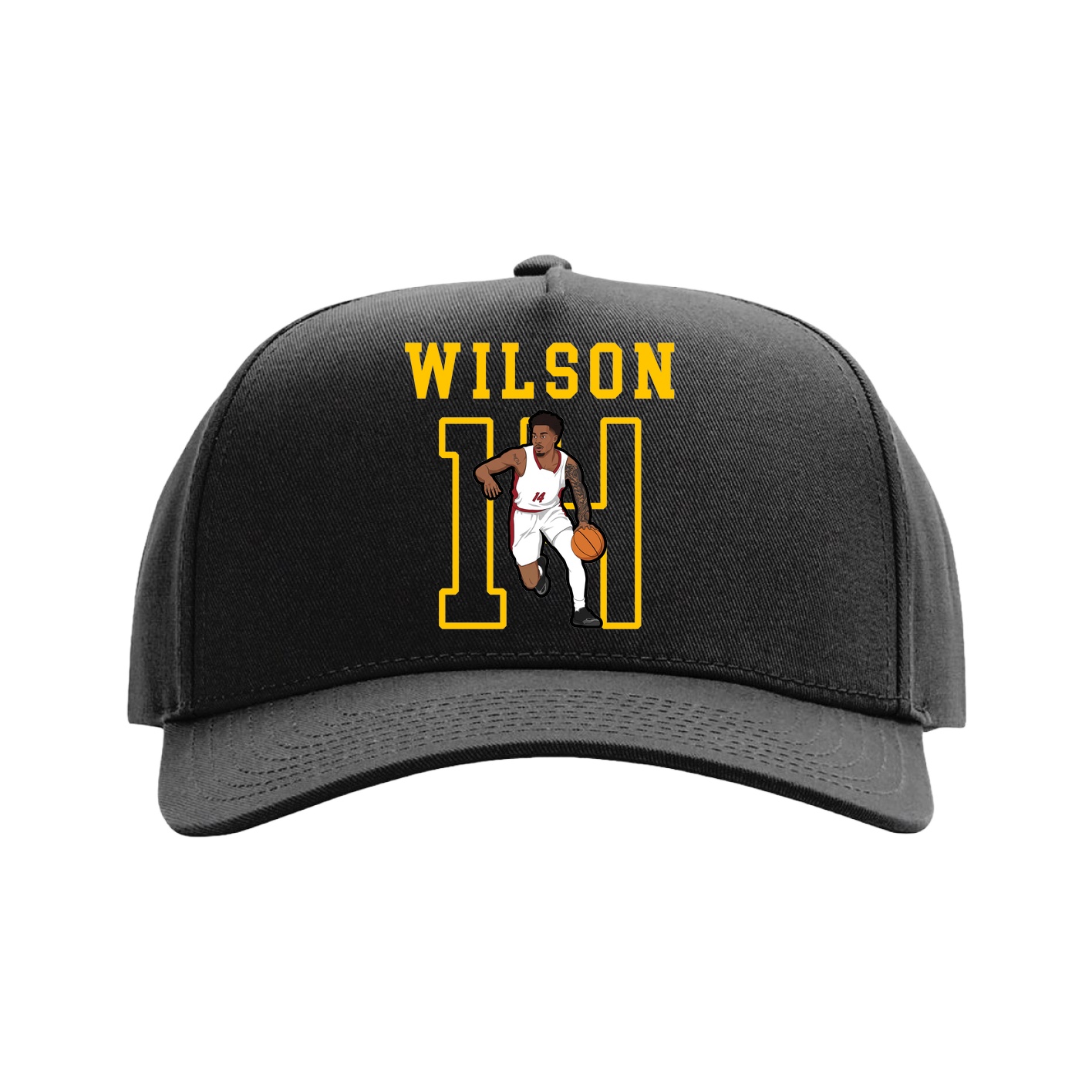 Full Fabric Five-Panel Champ Cap — Shirsey in Black
