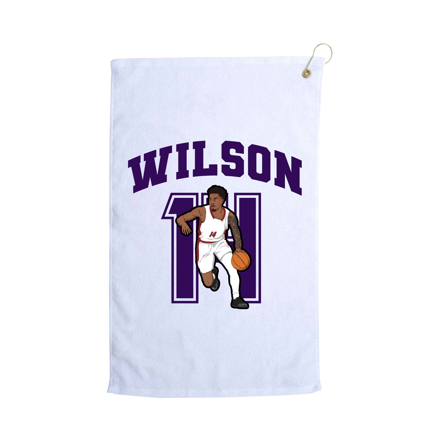 Golf Towel — Number in White