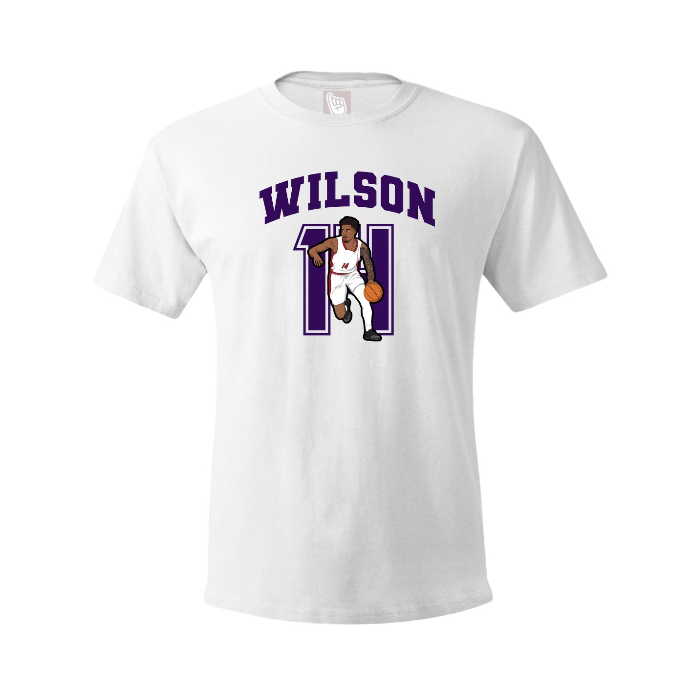 Youth Tee — Number in White