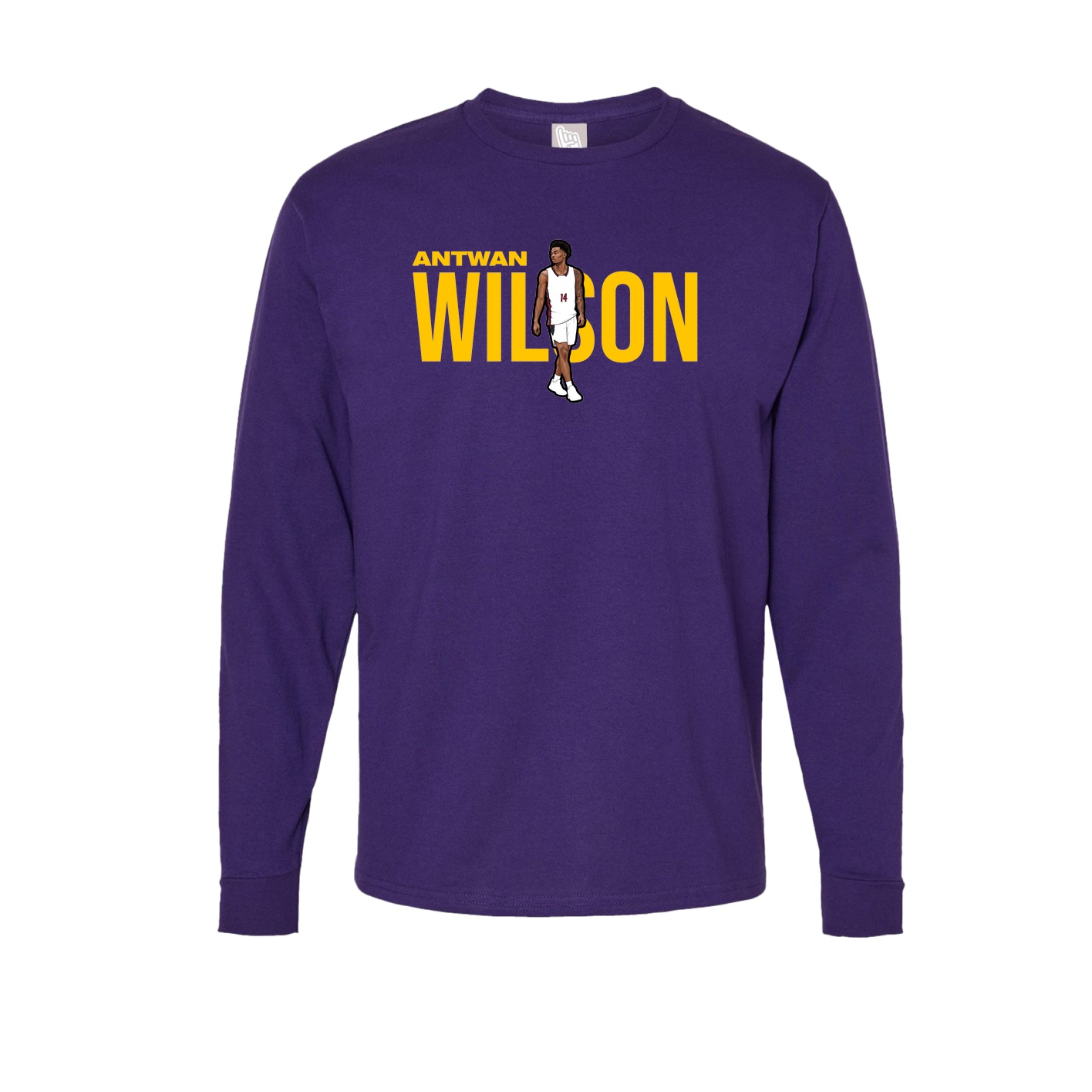 Long Sleeve Tee — Player Name in Purple