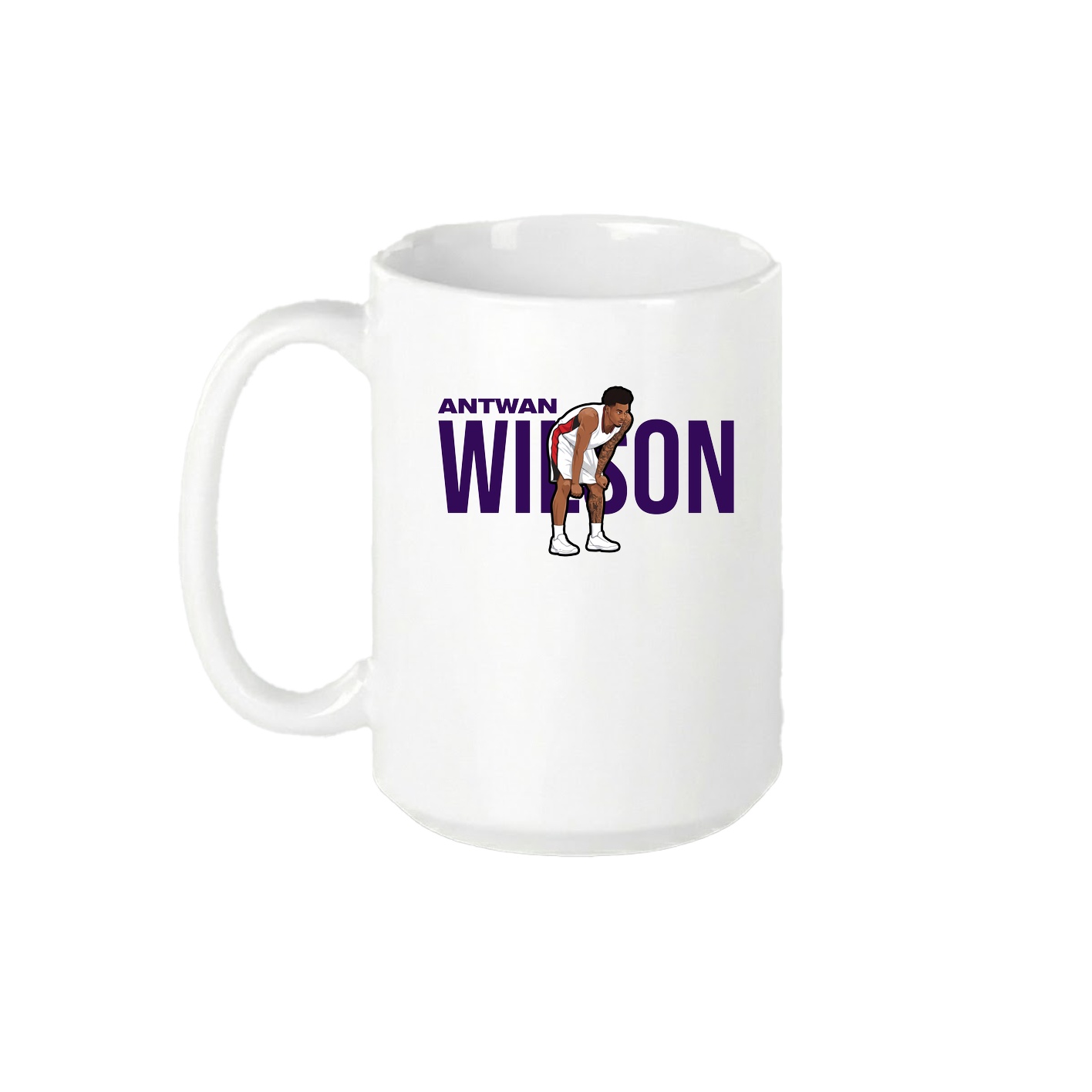 15oz Coffee Mug — Player Name in White
