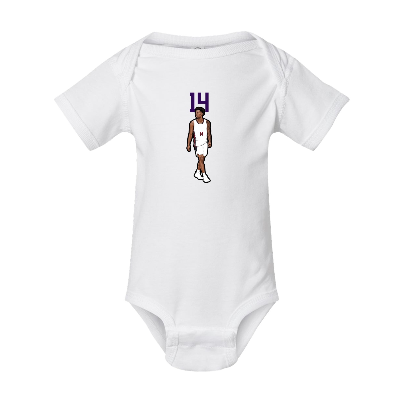 Baby Onesie — Number Top in White