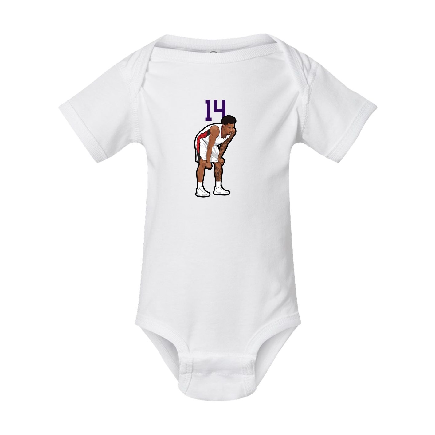 Baby Onesie — Number Top in White