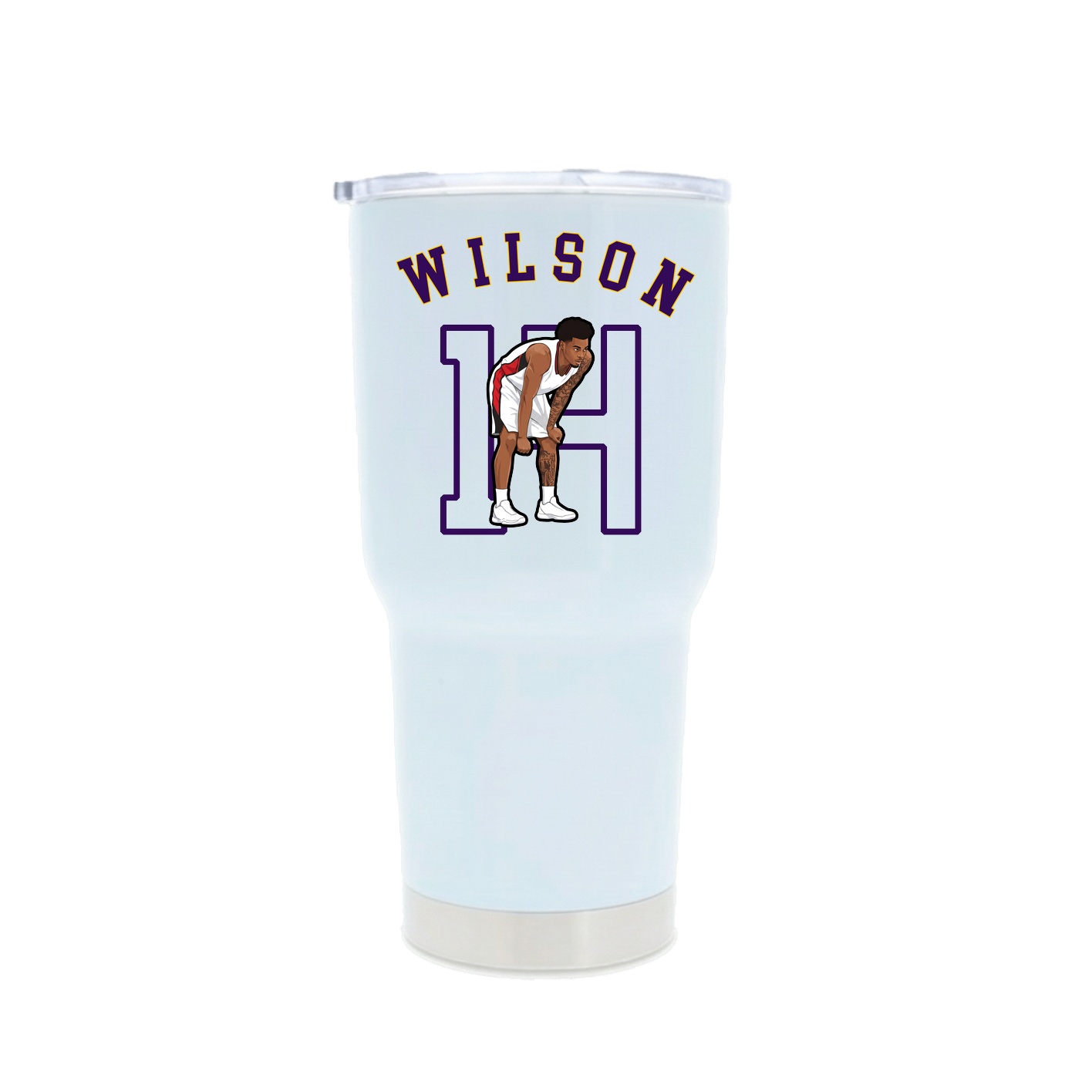 30oz Stainless Steel Tumbler — Shirsey Arch in White