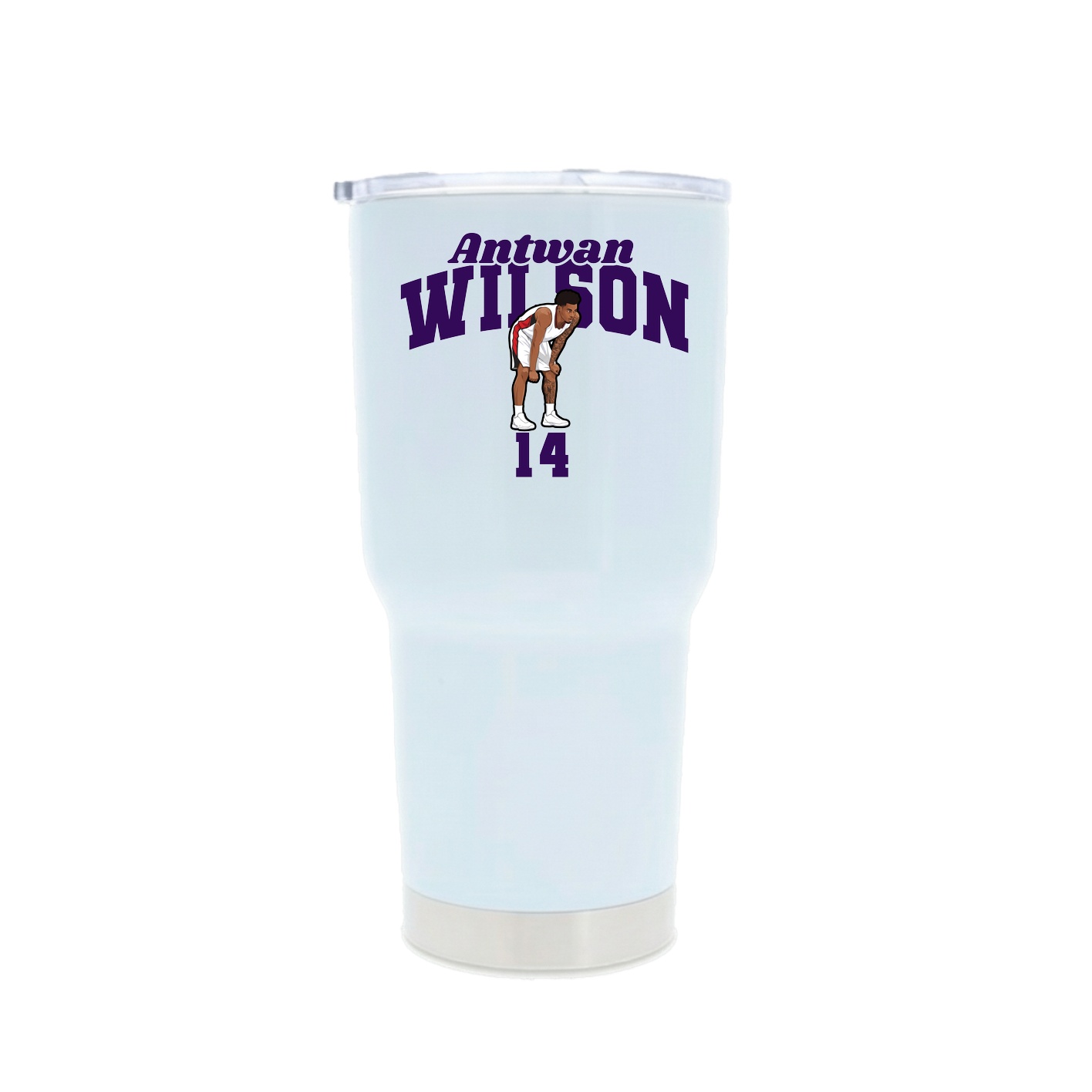 30oz Stainless Steel Tumbler — Signature Arch in White