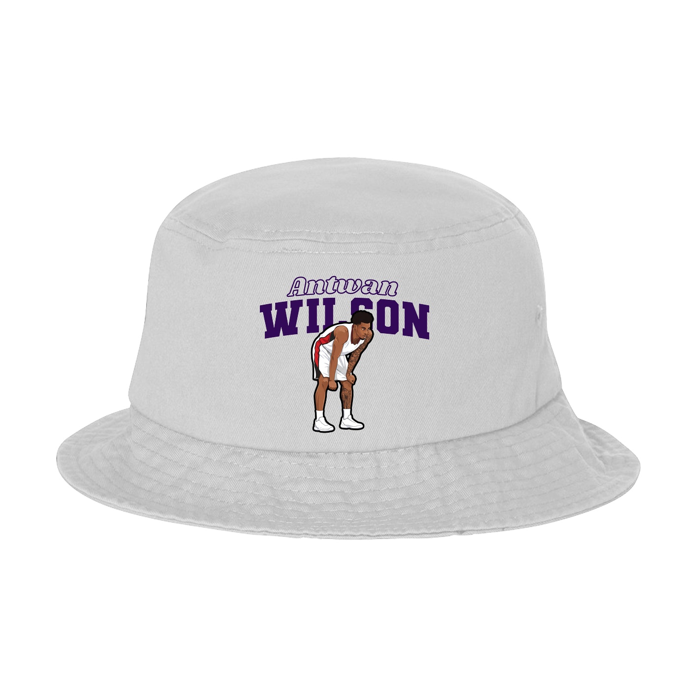 Bucket Cap — Name Arch in White