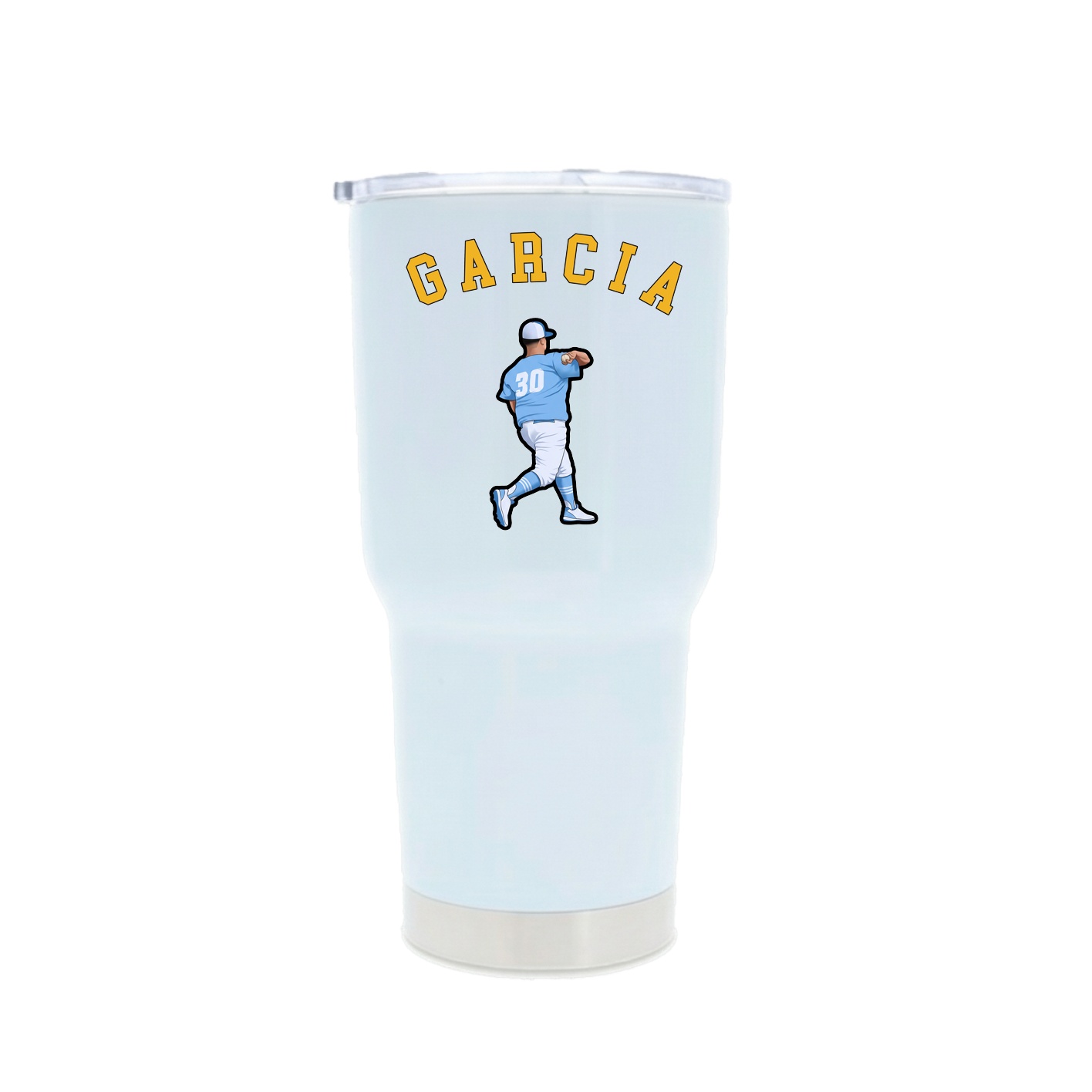 30oz Stainless Steel Tumbler — Shirsey Arch in White