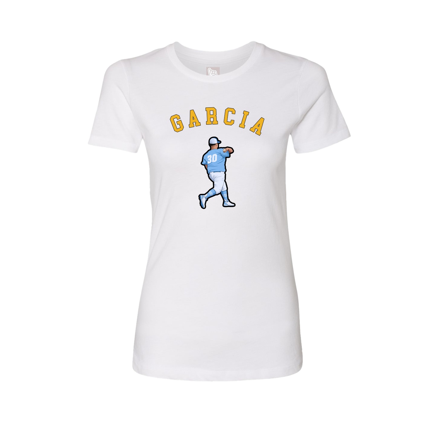 Fitted Women's Tee — Shirsey Arch in White