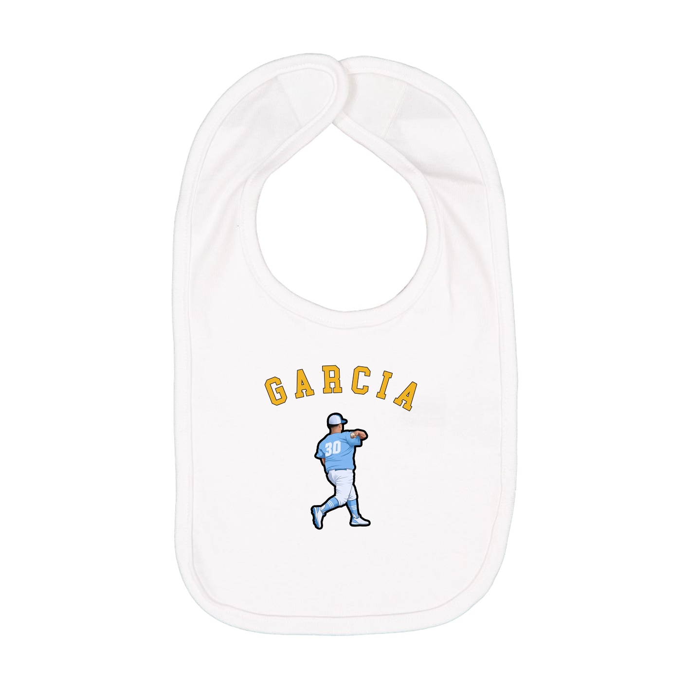 Infant Bib — Shirsey Arch in White