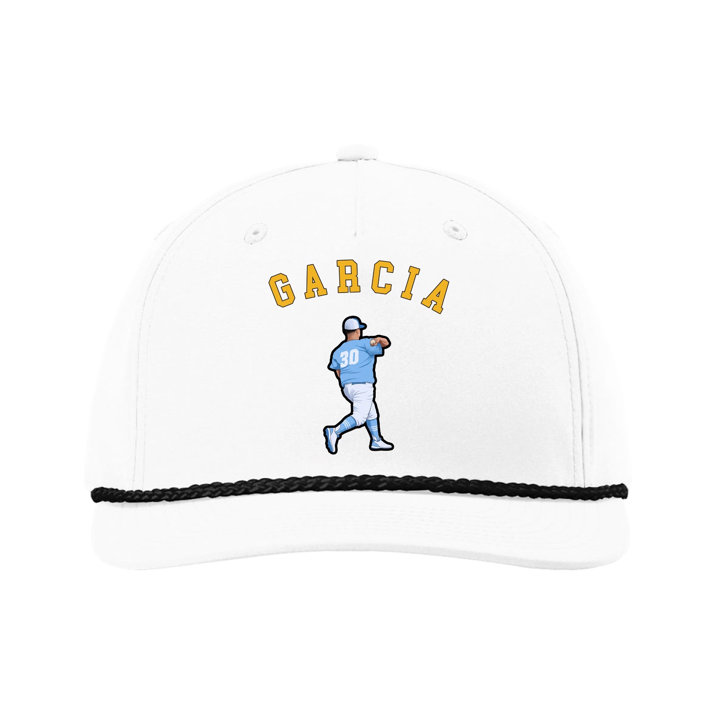 Five-Panel Classic Rope Cap — Shirsey Arch in White