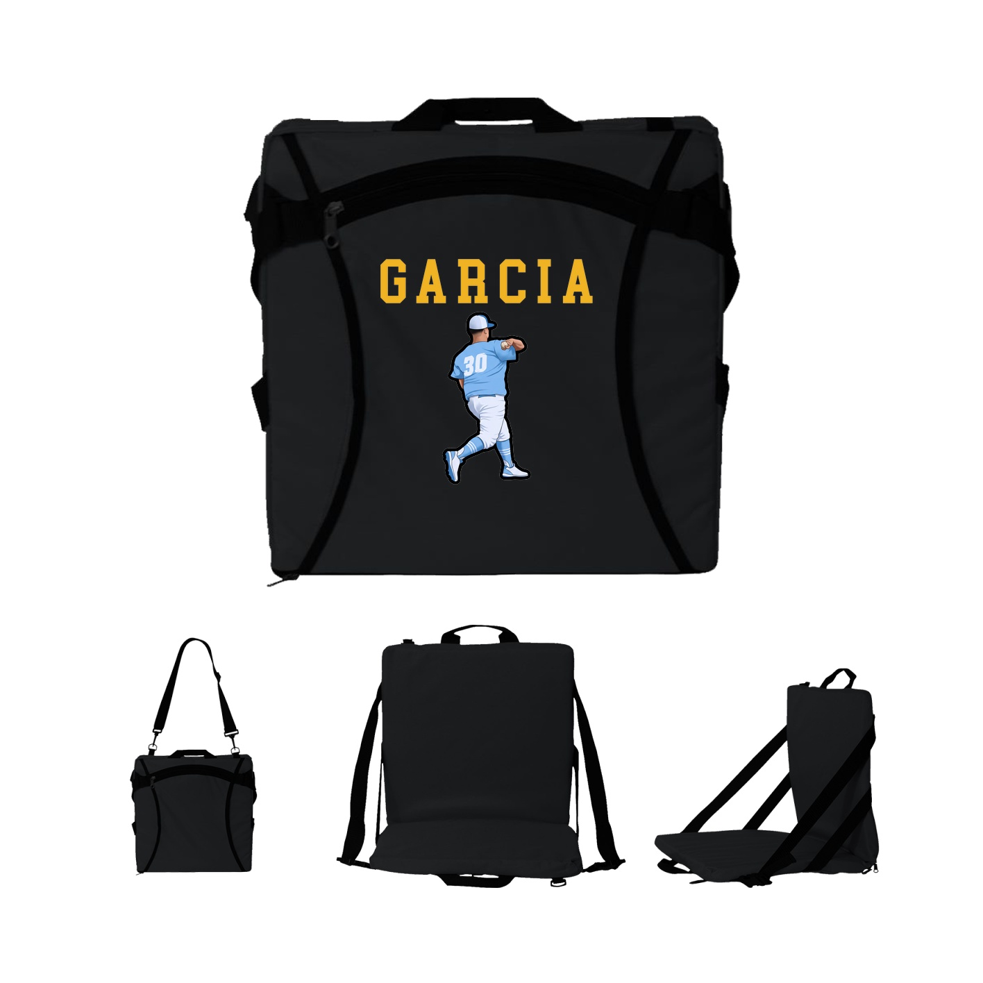 Folding Stadium Seat — Shirsey in Black