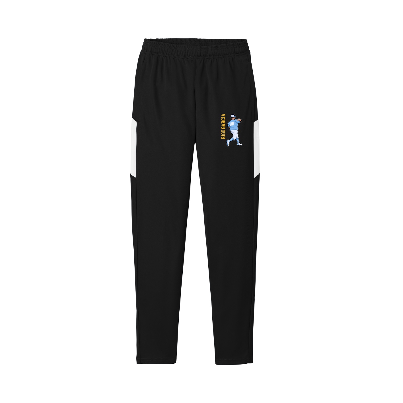 Team Travel Pant — Name Vertical in Black/White