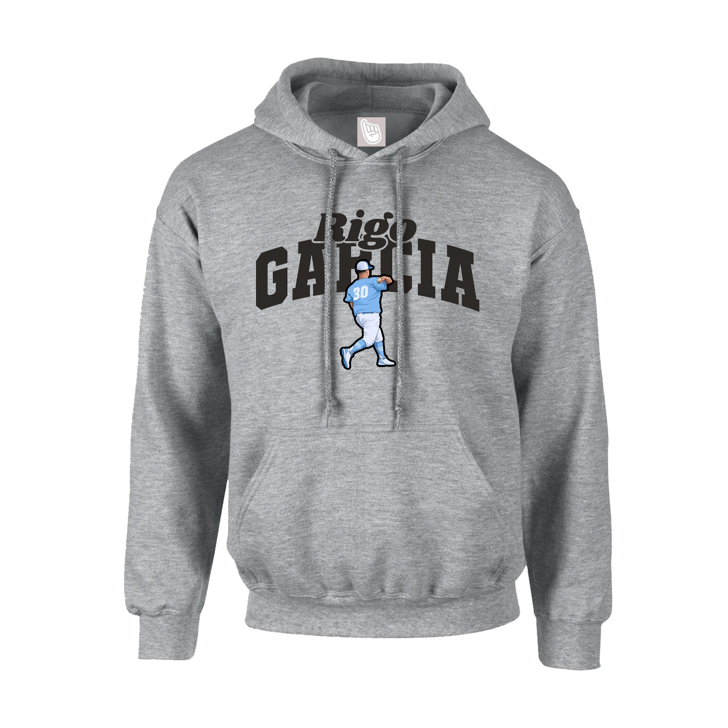 Youth Hoodie — Signature Arch in Grey