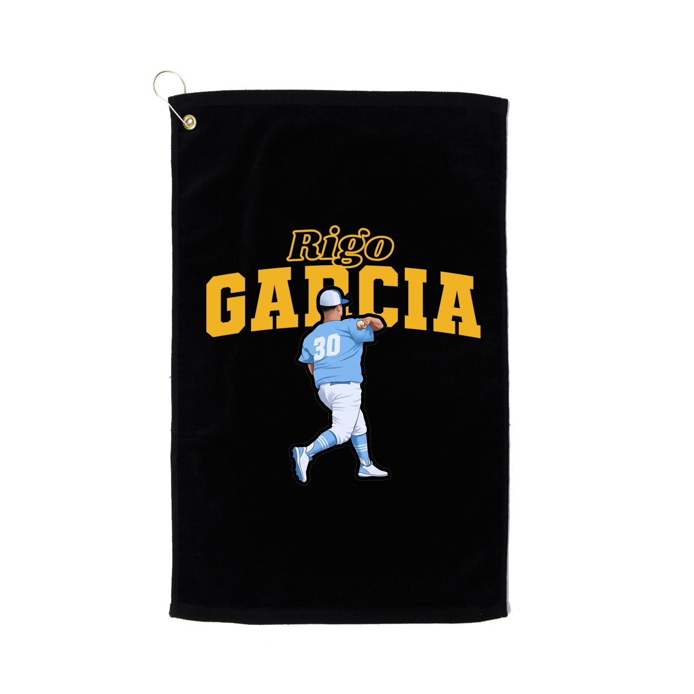 Golf Towel — Name Arch in Black
