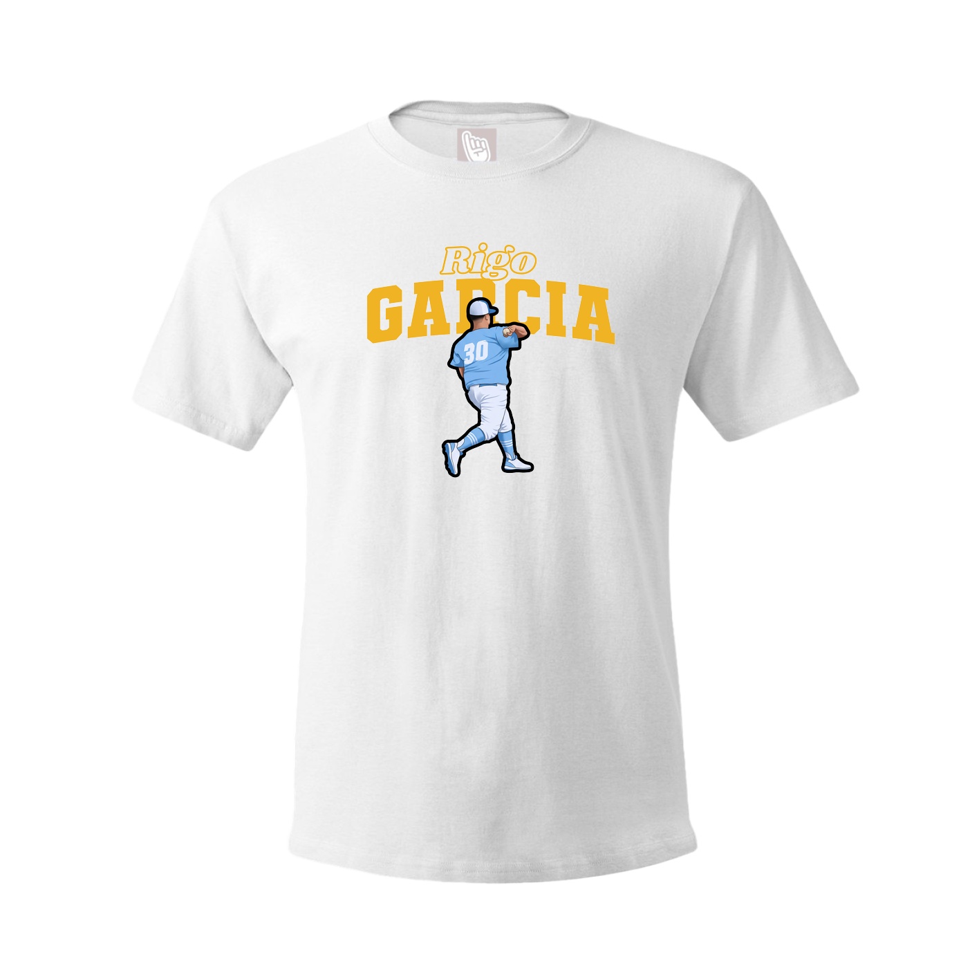 Youth Tee — Name Arch in White