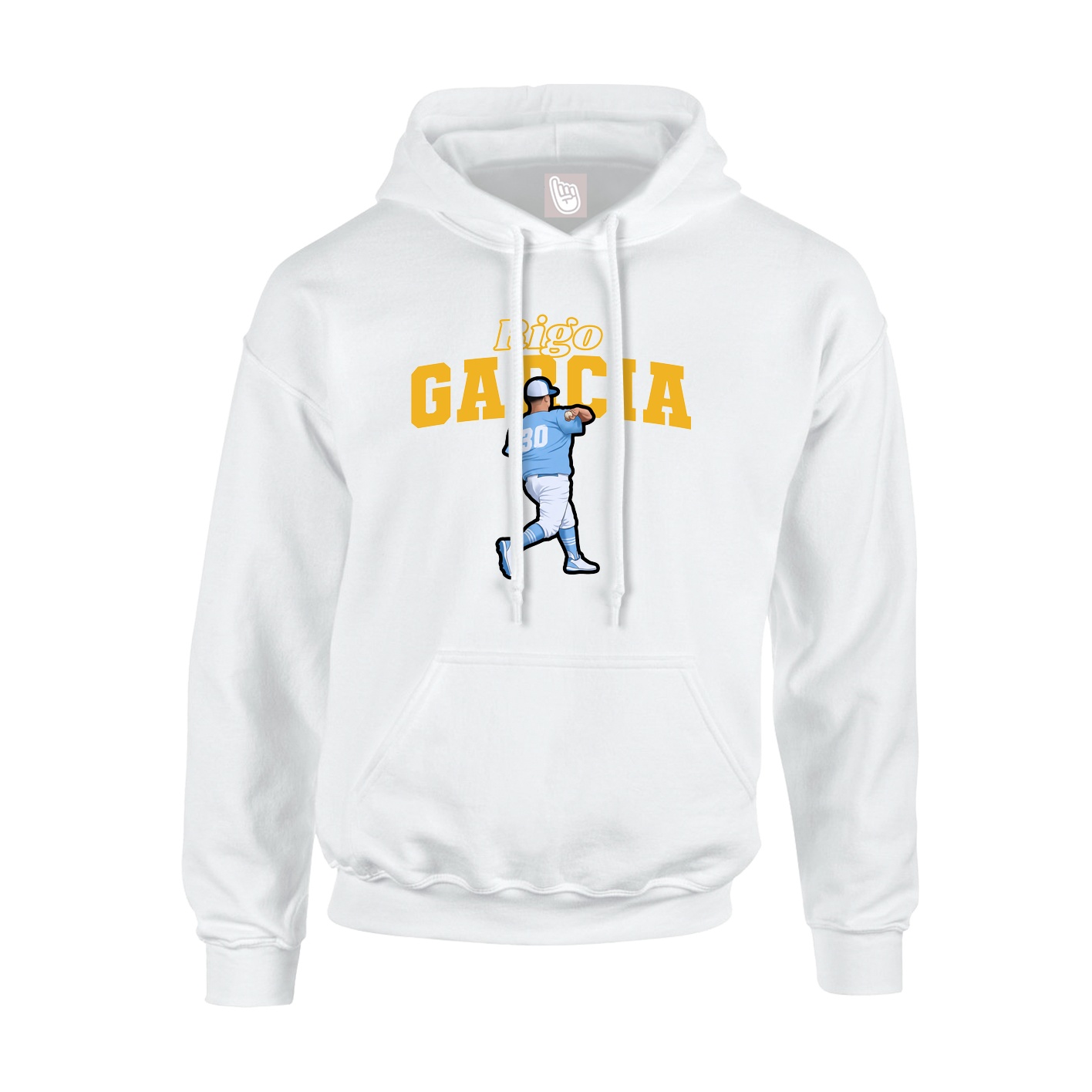 Hoodie — Name Arch in White