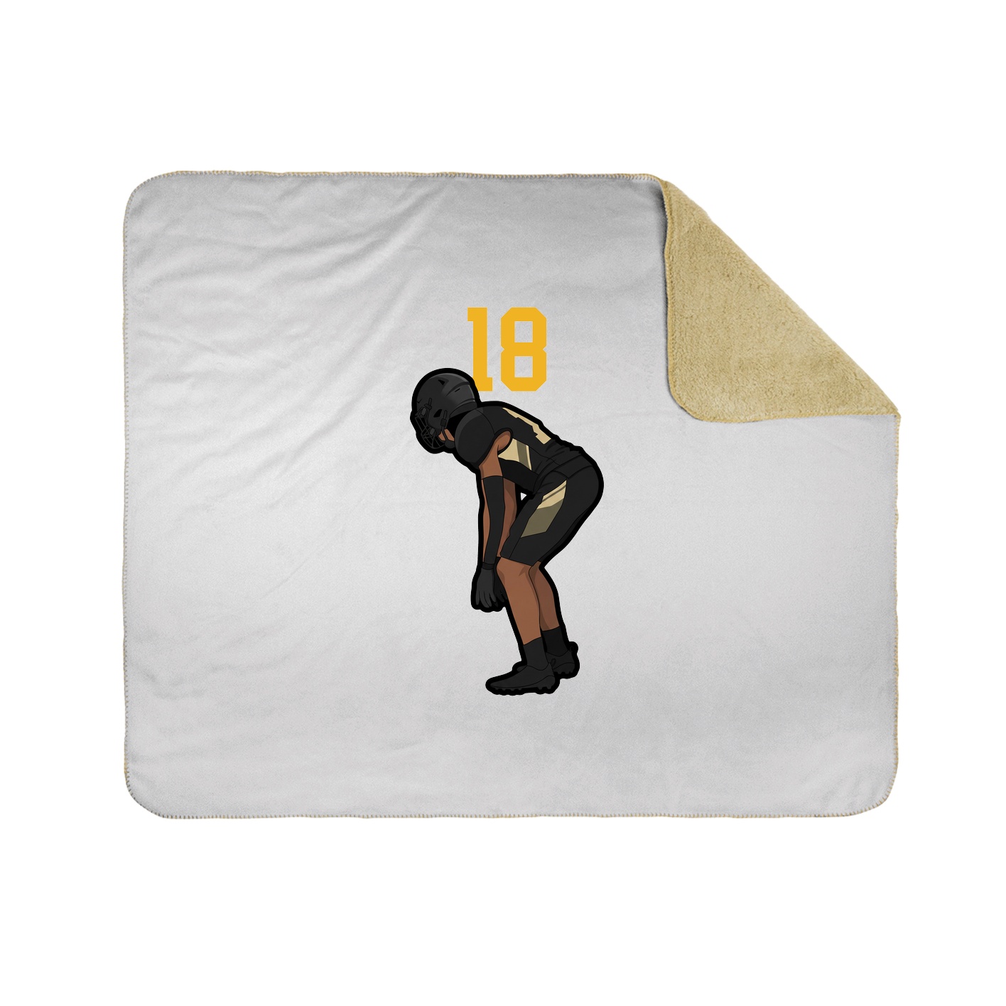 Throw Blanket — Number Top in White