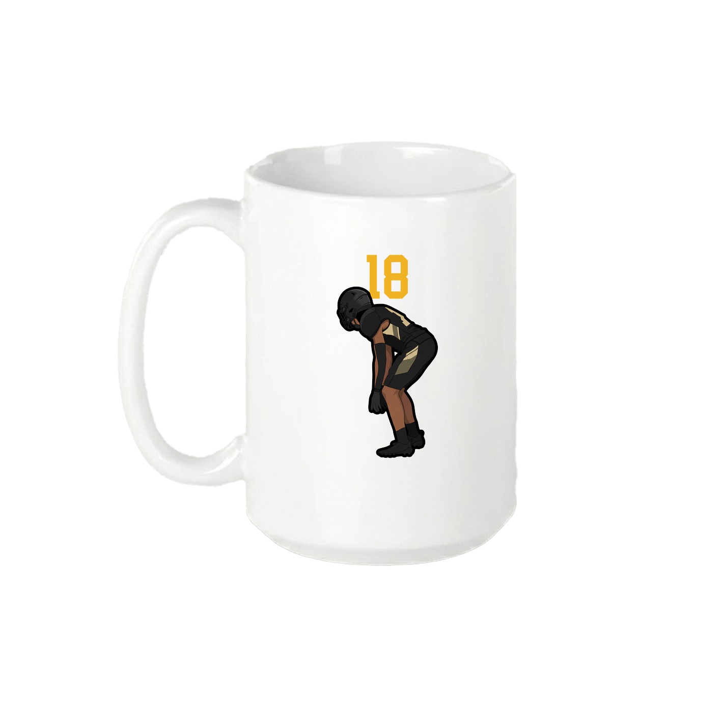 15oz Coffee Mug — Number Top in White