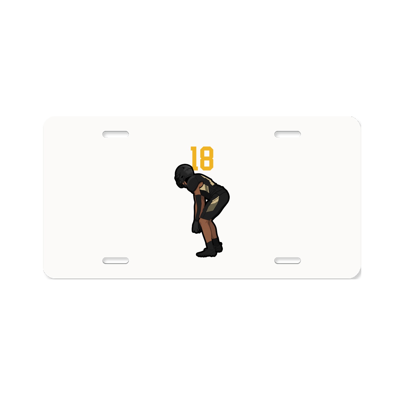 License Plate — Number Top in Classic