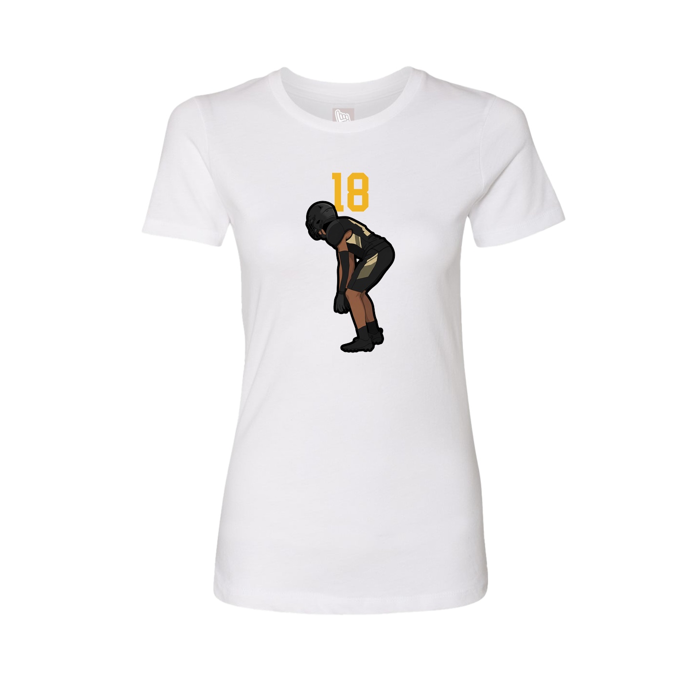 Fitted Women's Tee — Number Top in White