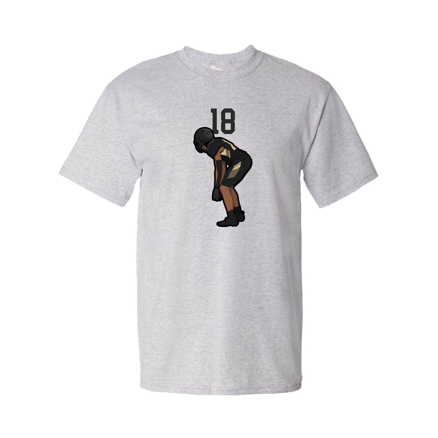 Youth Tee — Number Top in Grey