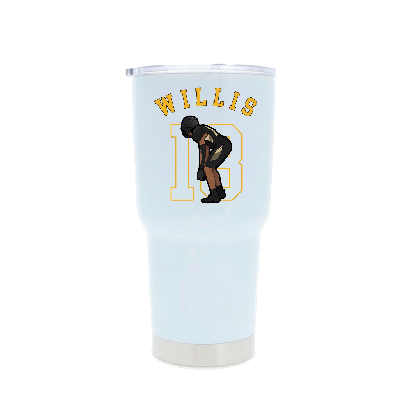 30oz Stainless Steel Tumbler — Shirsey Arch in White