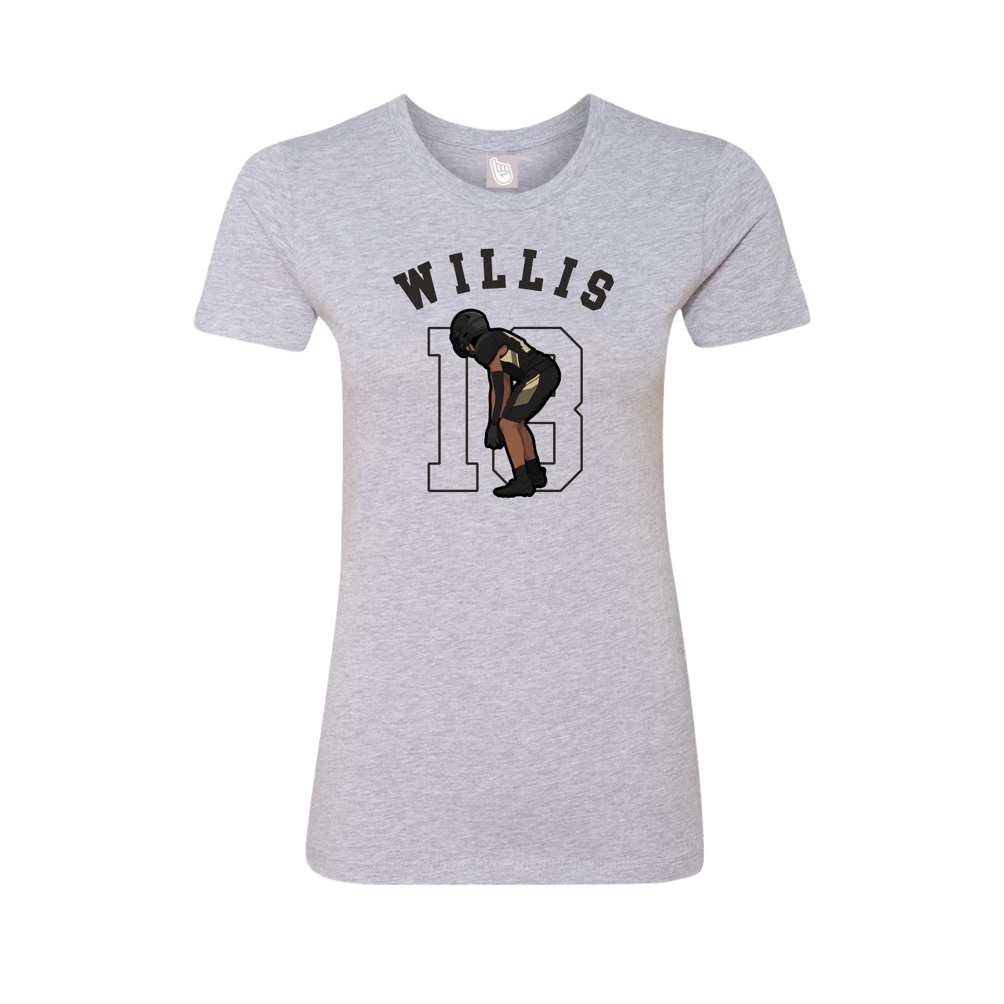 Fitted Women's Tee — Shirsey Arch in Grey